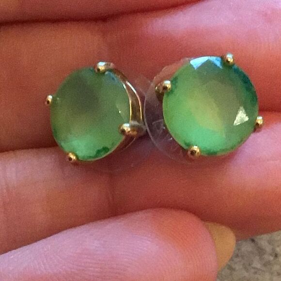 Kate Spade Fresh Green Gold Gumdrop Earrings - Picture 2 of 4